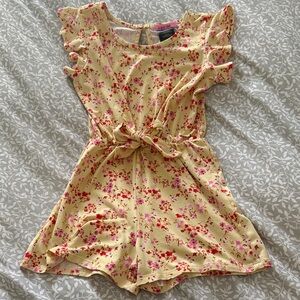Little girls Yellow Floral Kids Romper
